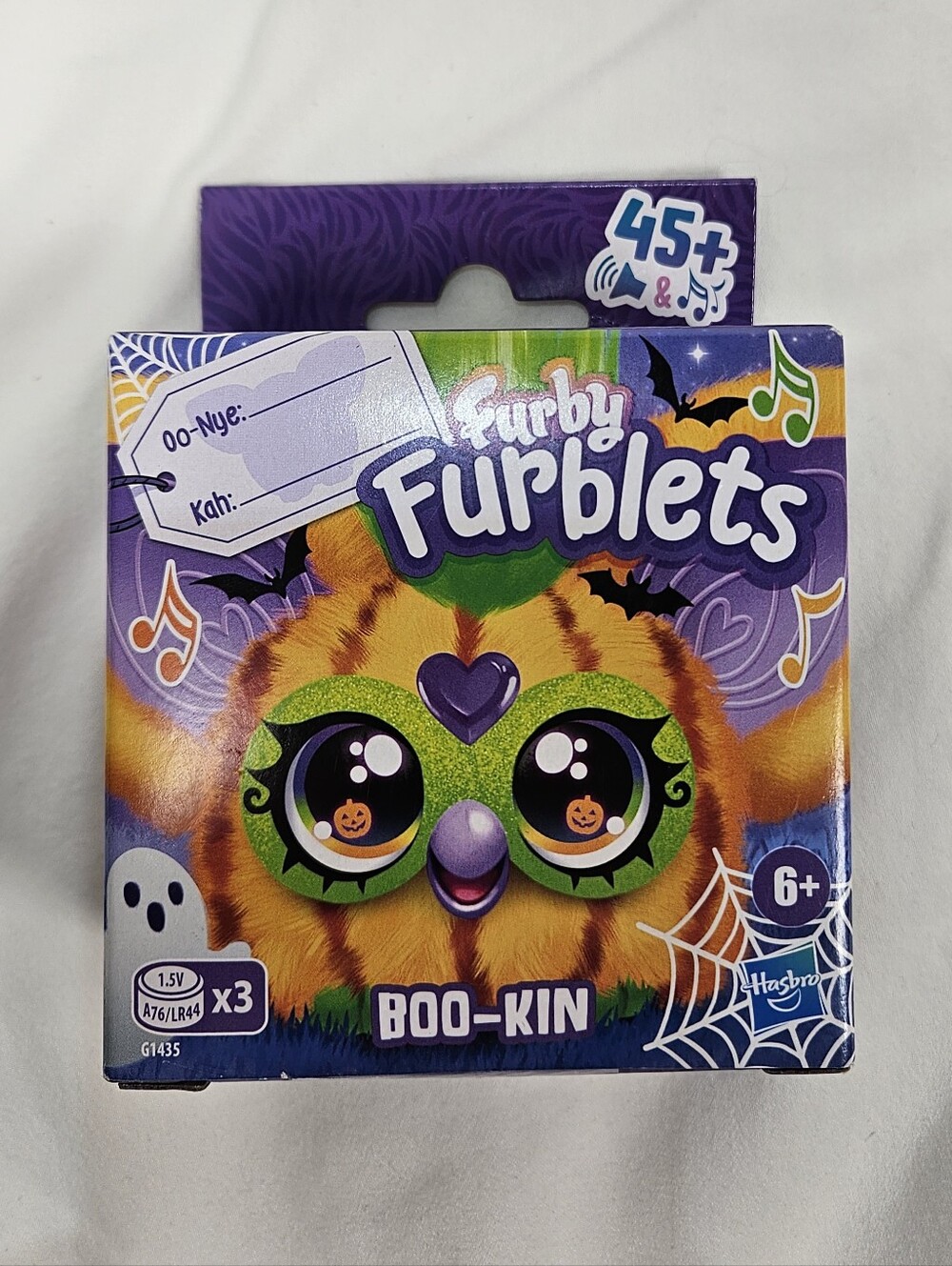 Furby Furblets Mini Pumpkin Friend Electronic Plush,Speaks Furbish & Plays Music